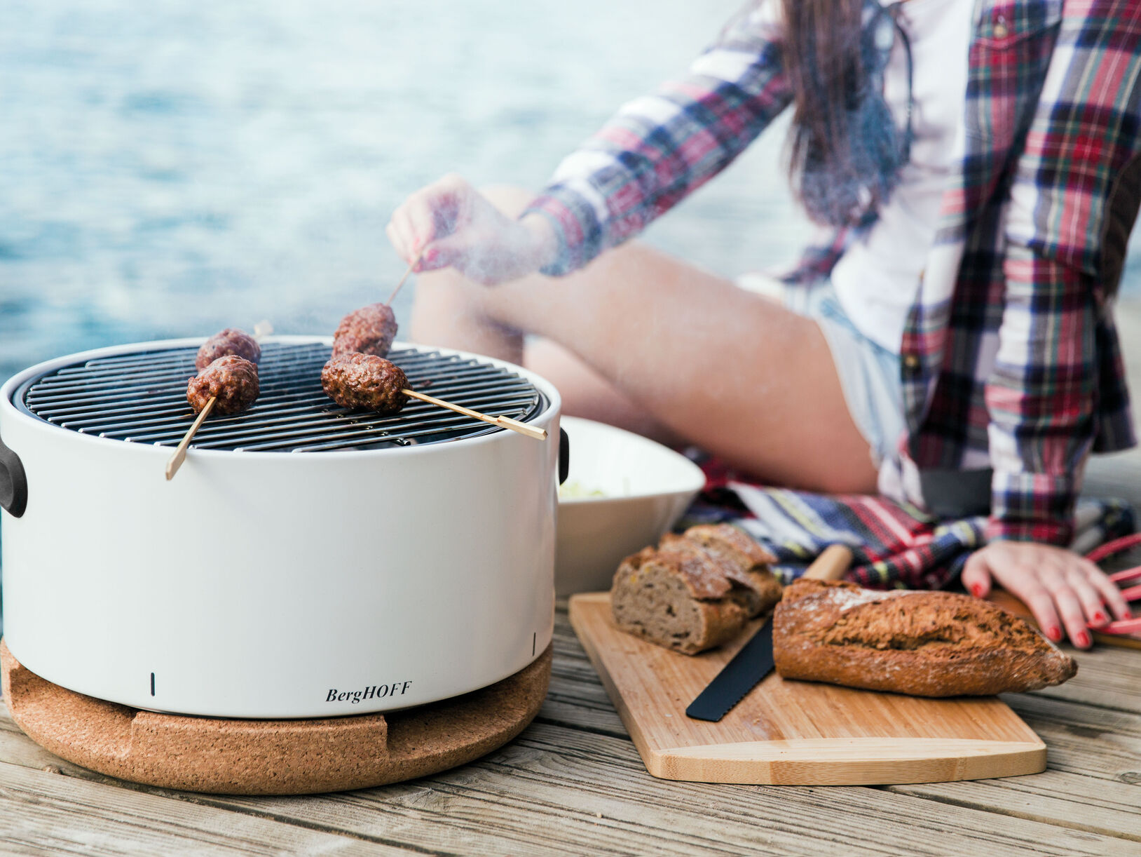 Mobiele design tafelbarbecue