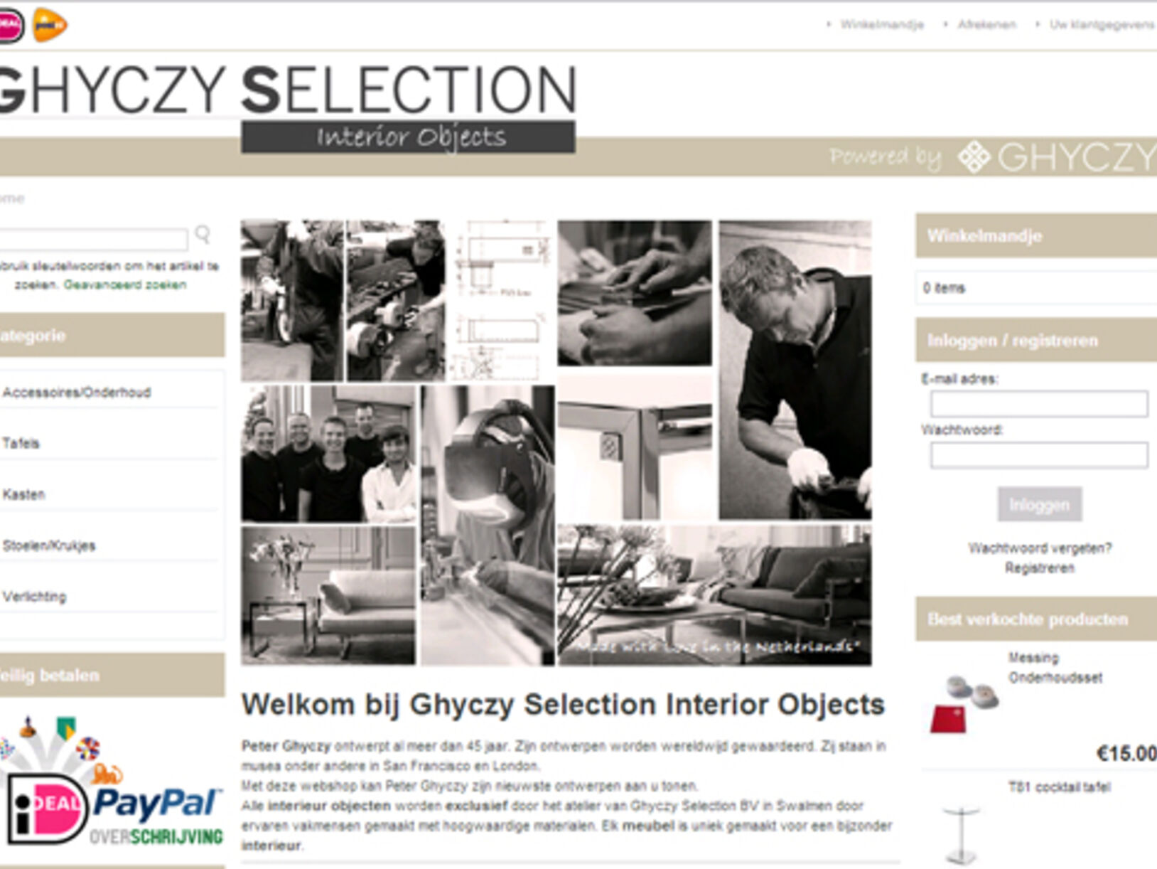 Ghyczy nieuwe design-webshop