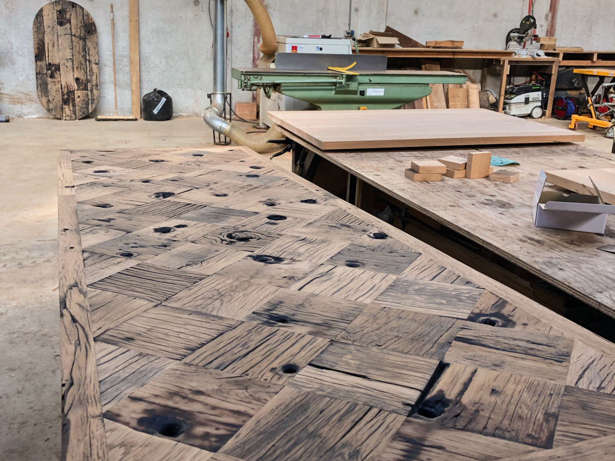 Designtafel wagondelen 