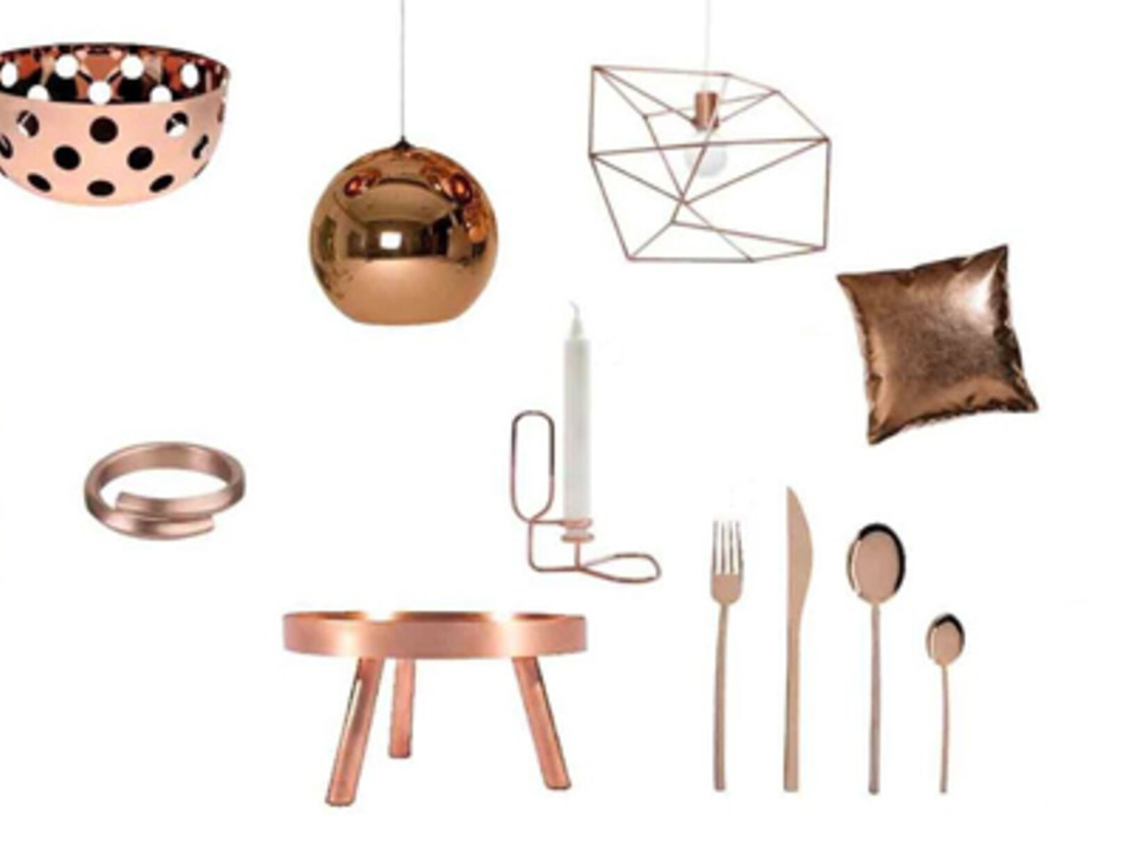 Koper in het interieur