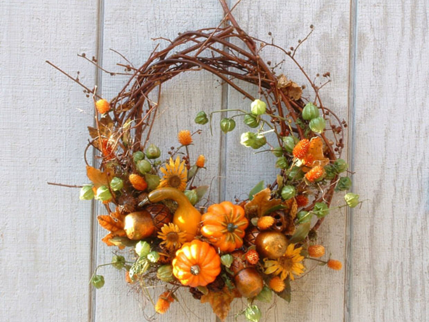 Herfstdecoratie in de tuin