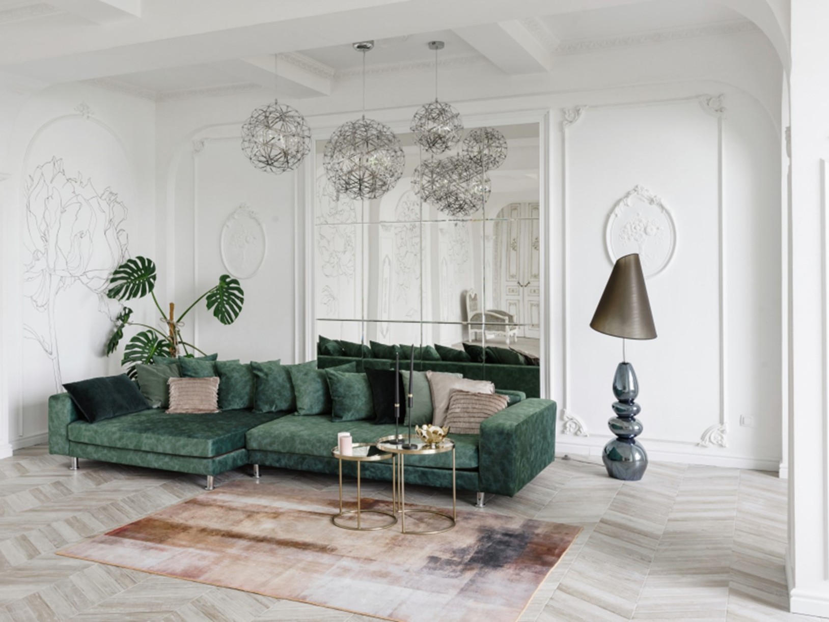 Elementen voor een luxe woonkamer